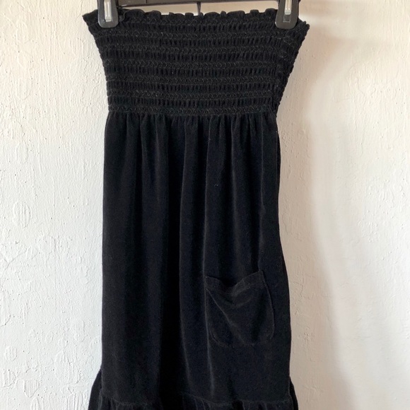 Juicy Couture black strapless terry cloth cover up - Picture 2 of 3